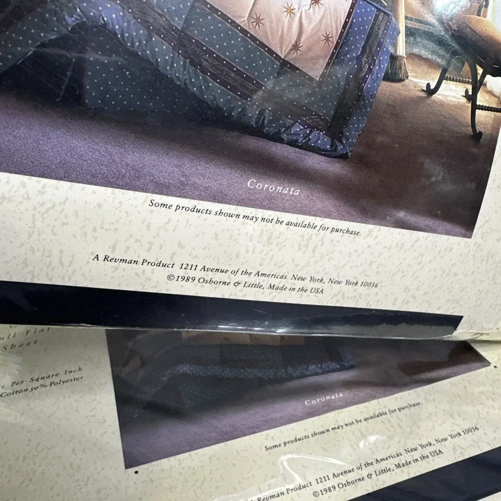 Osborne &‎ Little Coronata Full Sheet Set Flat fitted Stats Gold Blue
